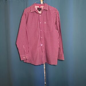 Ariat Red Gingham Men's Button Down Shirt